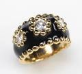SHARONS FRENCH CHANEL DIAMOND AND BLACK ENAMEL R