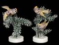 PAIR OF D DOUGHTY PORCELAIN GOLDEN CROWNED KINGLET
