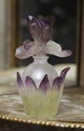 A DAUM PTE DE VERRE IRIS PERFUME DECANTER
