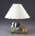 A RICHARD MULLIGAN FIGURAL COW TABLE LAMP