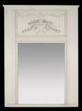 A FRENCH STYLE TRUMEAU MIRROR