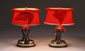 A PAIR OF BLACKAMOOR TABLE LAMP BASES