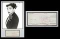 JUDY GARLAND SIGNED CHECK