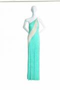 A BOB MACKIE DESIGNED AQUA GOWN
