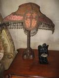 PAIR OF GOTHIC STYLE METAL TABLE LAMPS