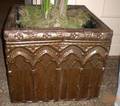 PAIR OF GOTHIC STYLE SQUARE JARDINIERES