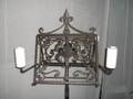 A GOTHIC STYLE WROUGHT IRON LECTERN