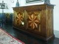 A CONTINENTAL INLAID WALNUT SIDEBOARD