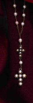 BLACK CULTURED PEARL ROSARY