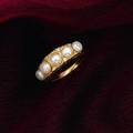 CULTURED PEARL AND DIAMOND RING