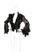 ROBERTO CAVALLI LEATHER  SABLE COAT