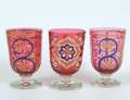 SET OF THREE MOSER RUBY GLASSES