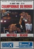 EVANDER HOLYFIELD VS OSSIE OCASIO SIGNED FRENCH FIGHT POSTER