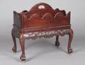GEORGE II STYLE MAHOGANY CANTERBURY ON STAND