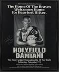 EVANDER HOLYFIELD VS FRANCESCO DAMIANI SIGNED FIGHT POSTER