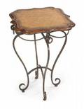 EVANDER HOLYFIELD WROUGHT IRON SIDE TABLE