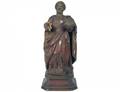 COLONIAL CARVED AND PAINTED FIGURE OF SAINT PETER