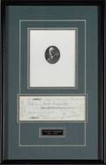 CALVIN COOLIDGE SIGNED CHECK