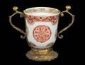GILT METAL MOUNTED PORCELAIN CUP