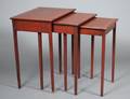 GEORGIAN STYLE NEST OF THREE MAHOGANY TABLES