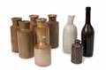 GROUP OF EIGHT 19TH CENTURY POTTERY JARS