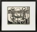 SKELETON WOODBLOCK PRINT