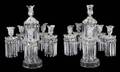 PAIR OF VICTORIAN TABLE TOP CHANDELIERS