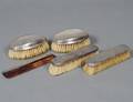 FIVE PIECE STERLING SILVER VANITY SET