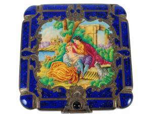 CONTINENTAL SILVER AND ENAMEL COMPACT