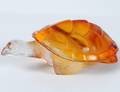 LALIQUE AMBER CRYSTAL CAROLINE TURTLE