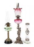 TWO VICTORIAN KEROSENE LAMPS