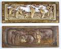 PAIR OF CHINESE RELIEF CARVED GILDED PANELS