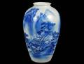 BLUE AND WHITE ARITA PORCELAIN VASE