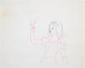 A WALT DISNEY DRAWING FROM SNOW WHITE