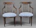 PAIR OF GEORGE III MAHOGANY ARMCHAIRS