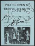 MEET THE RAMONES SIGNED FLYER