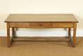 A FRUITWOOD COFFEE TABLE
