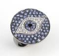 SHARONS SAPPHIRE AND DIAMOND GODS EYE RING