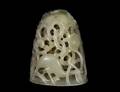 80 UNIQUE CARVED WHITE JADE PAPERWEIGHT