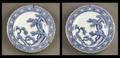 MARY PICKFORD OWNED PAIR JAPANESE BLUE AND WHITE PLATES
