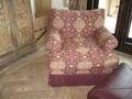 PAIR OF UPHOLSTERED SWIVEL CLUB CHAIRS