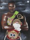 EVANDER HOLYFIELD PORTRAIT BY HERMAN WOODALL