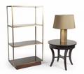 SIDE TABLE LAMP AND BOOKSHELF