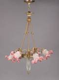 A VICTORIAN STYLE HANGING LIGHT FIXTURE
