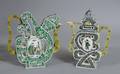 87 TWO FAMILLE VERTE PORCELAIN MYSTERY TEA POTS