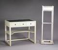 A JOSEF HOFFMANN WHITE PAINTED DESK AND PLANT STAND