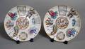 84 FINE PAIR OF FAMILLE VERTE PORCELAIN PLATES