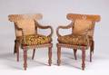 CHER OWNED PAIR OF MOROCCAN STYLE ARMCHAIRS