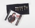 MICHAEL JACKSON BAD COSTUME PIECE AND SIGNED CD