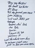 MICHAEL JACKSON HAND WRITTEN BAD LYRICS
